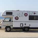 vehicle, travel, outdoors, rv, beach, summer, nature, mitsubishi